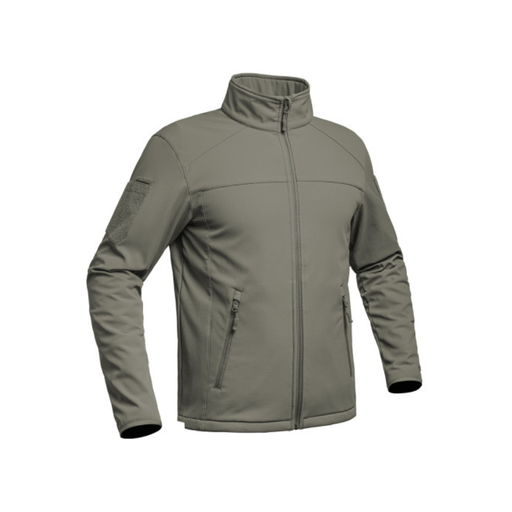 Veste militaire Softshell Fighter Tan d'A10 Equipment avec technologie SOFT-SHELL 3 LAYERS et tissu Ripstop 5.0