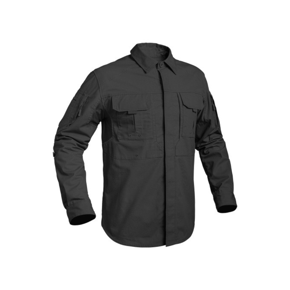 Chemise de combat FIGHTER par A10 EQUIPMENT, résistante et ergonomique avec de nombreuses poches de rangement, en tissu Ripstop avec traitement TEFLON et IR-PROTECT.