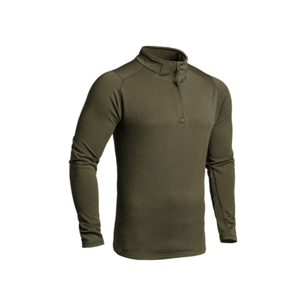 Sweat zippé Thermo Performer de A10 Equipment, isolant thermique pour températures de -10° à -20°C, avec doublure polaire Fleece Tech SQR pour performance et confort.