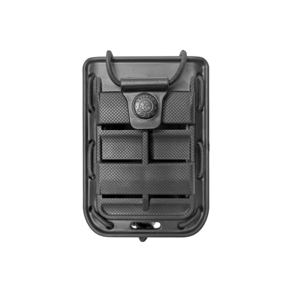 Porte-radio BOUNGY 8BL19 de VEGA-HOLSTER, compatible avec toutes les radios jusqu'à 5,5 cm de largeur, disponible en tan, noir et vert