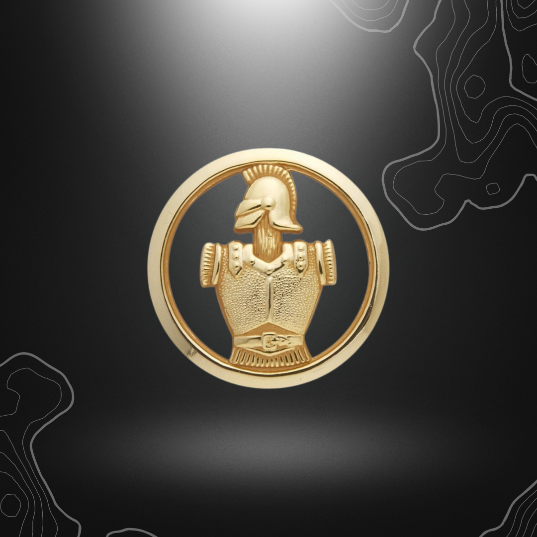 Logo doré d'insigne de béret de génie militaire