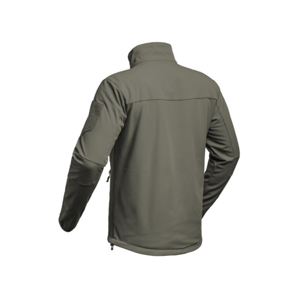 Veste Softshell Fighter Tan de A10 Equipment, résistante et ergonomique, avec technologie Soft-Shell 3 couches et tissu Ripstop 5.0