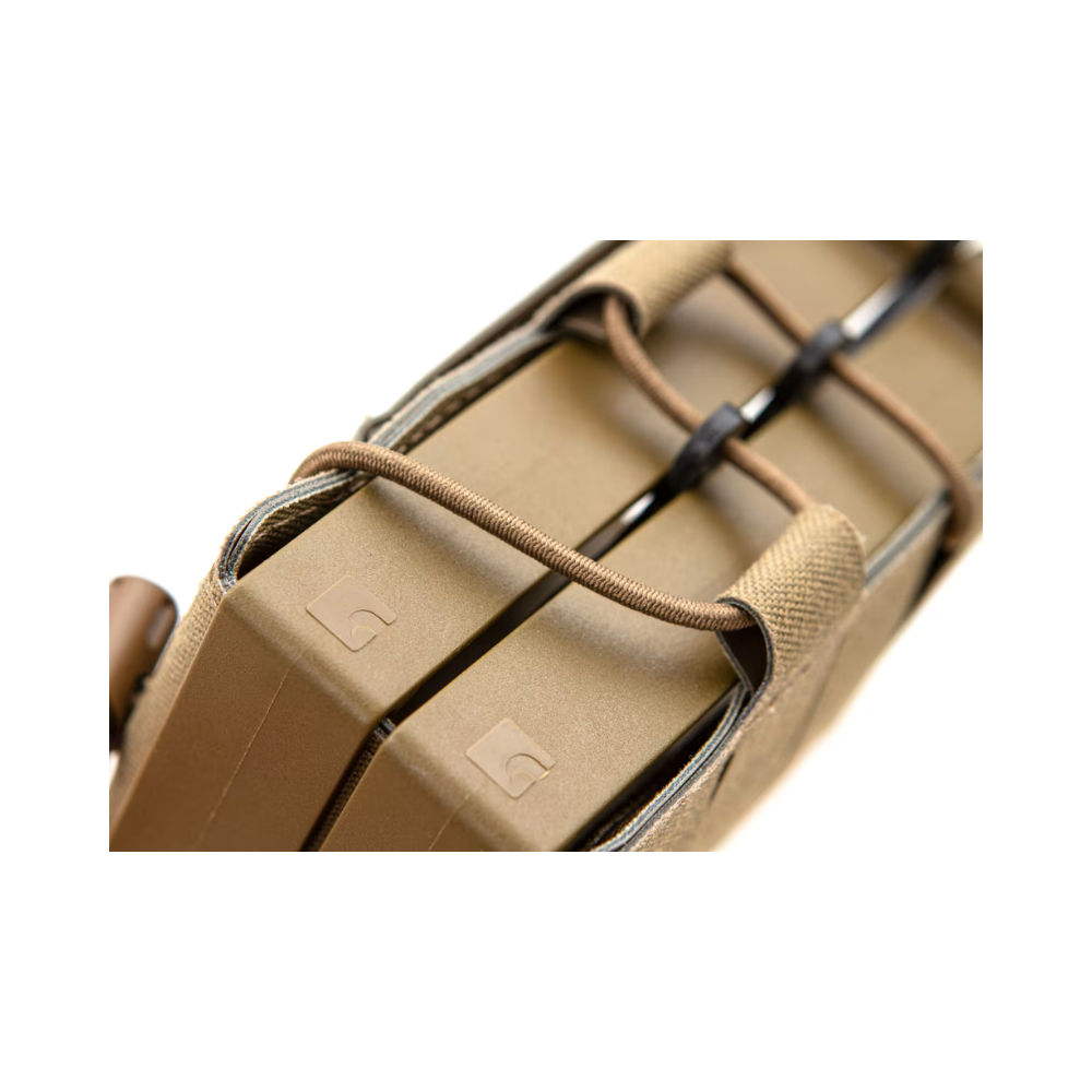 Porte-chargeur double 5.56/AK Speedpouch en nylon robuste et léger de Clawgear avec cadre de rétention en plastique et compatibilité MOLLE.