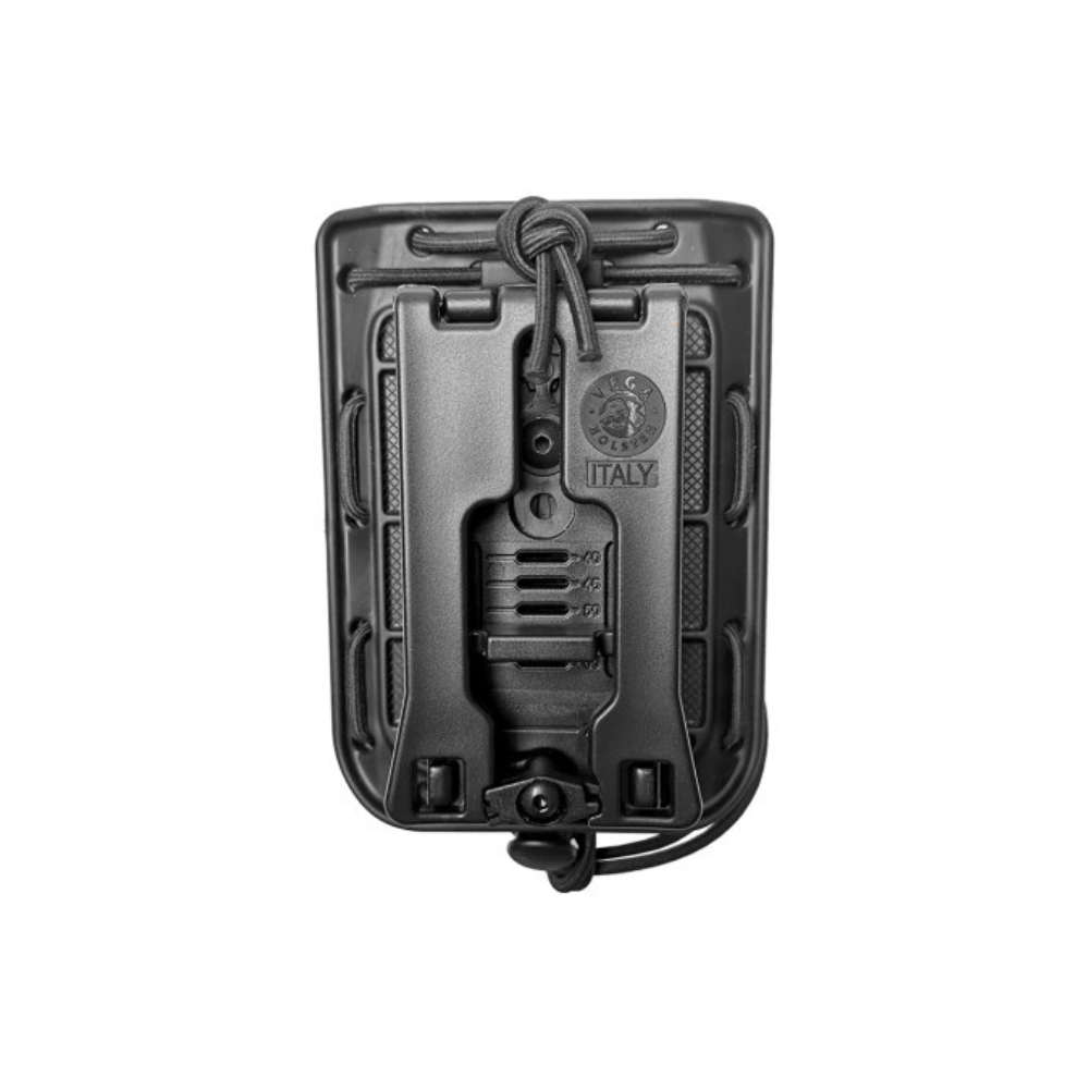 Porte-radio BOUNGY 8BL19 de VEGA-HOLSTER en polymère injecté thermo-moulé, compatible avec toutes les radios jusqu'à 5,5 cm de largeur, coloris tan, noir, vert