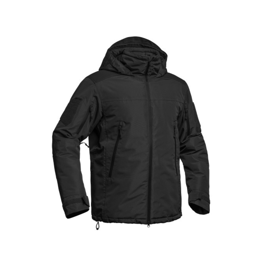 Parka militaire Hardshell Fighter XMF 200 par A10 Equipment, conçue pour la résistance et le confort optimal sur tous les terrains, avec isolation thermique et technologie imperméable.