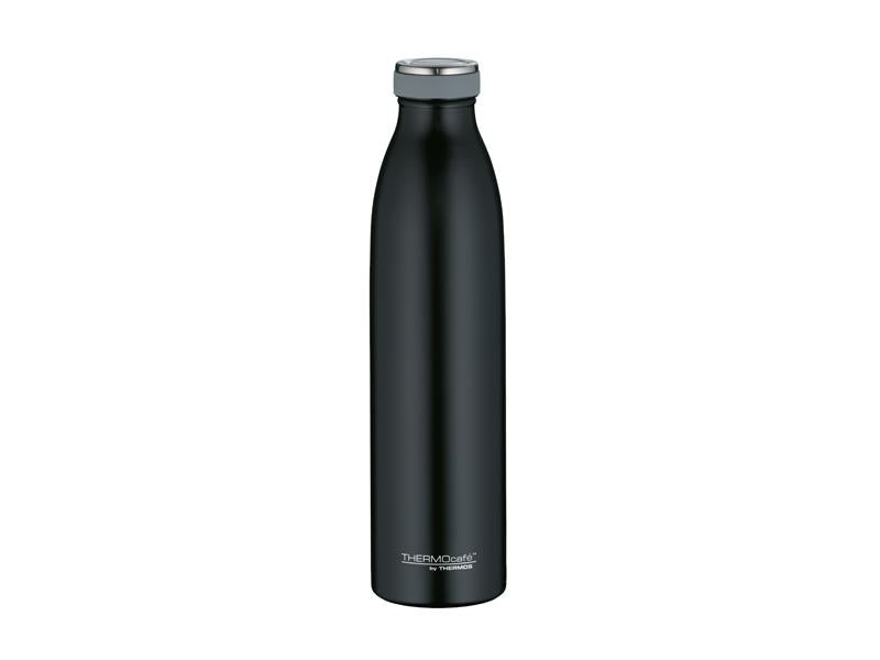 Gourde thermos café Thermocafe 750ml noir mat, isolation sous vide d'air, en acier inoxydable, garde au chaud 12 heures ou 24 heures au froid