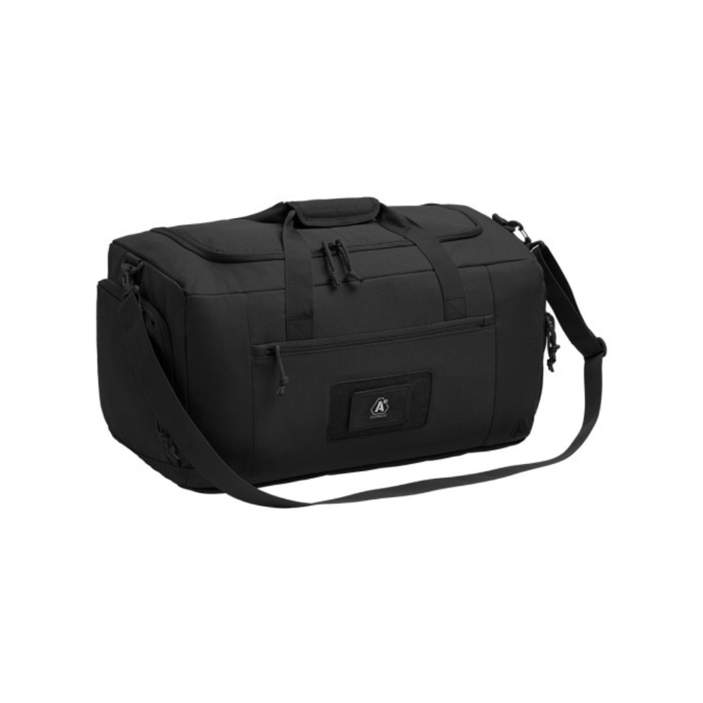 Sac de transport robuste Transall 45L de A10 Equipment, conçu pour une utilisation intensive avec une capacité de 45 litres, fabriqué en tissu polyester résistant et doté de nombreuses poches