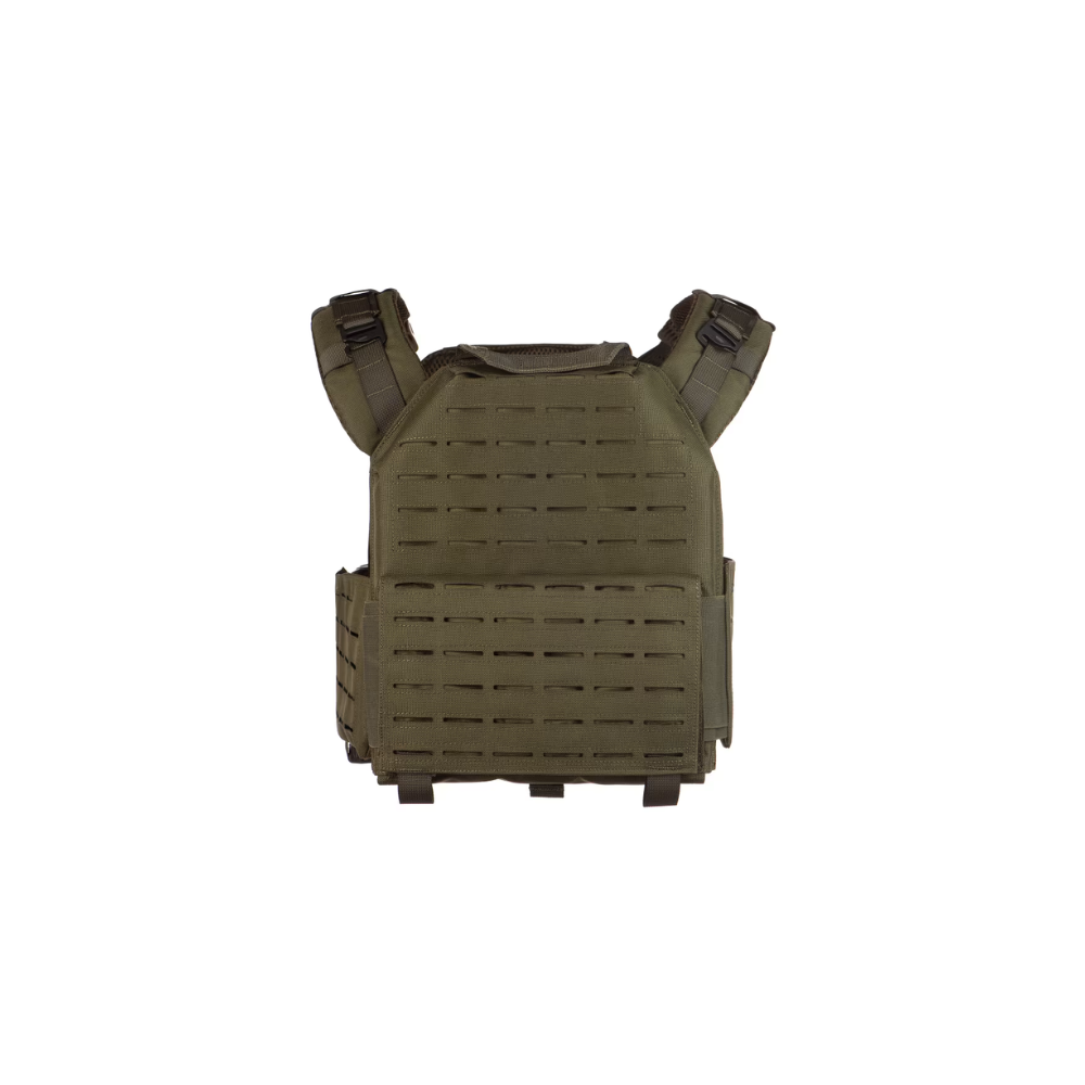 Gilet de combat vert Reaper QRB Plate Carrier, durable et léger avec système MOLLE complet pour transport d'équipement - Invader Gear
