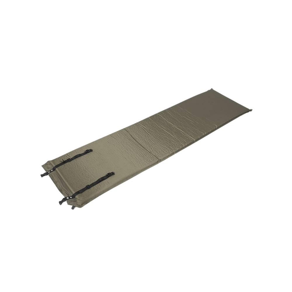 Matelas gonflable vert olive Mil-Tec, autogonflable avec sac de transport, fabriqué en polyester et recouvert de chlorure de polyvinyle, rembourré en mousse de polyuréthane