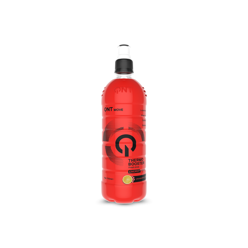 Boisson énergisante Thermo Booster Cranberry Lemon 700ml de QNT stimulant la thermogenèse et aidant à la perte de poids