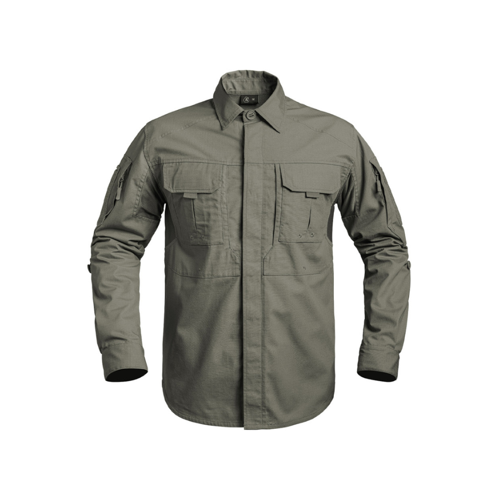 Chemise de combat Fighter par A10 Equipment en tissu Ripstop résistant avec multiples poches et traitements TEFLON et IR-PROTECT