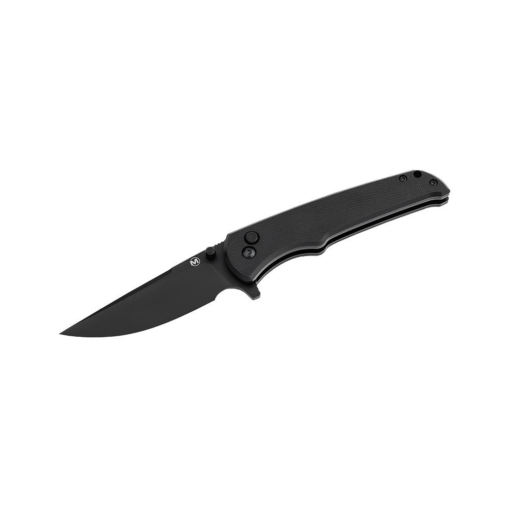 Couteau pliant Boker Magnum Blackjay noir avec lame en acier inoxydable et manche ergonomique en G10