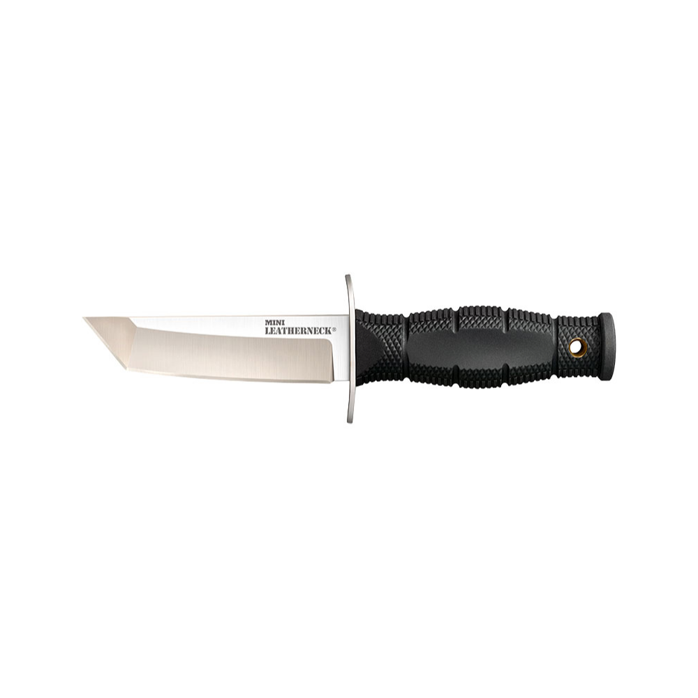Mini couteau Leatherneck Tanto Cold Steel avec lame en acier inoxydable 8Cr13MoV et garde en inox pour une utilisation sécurisée