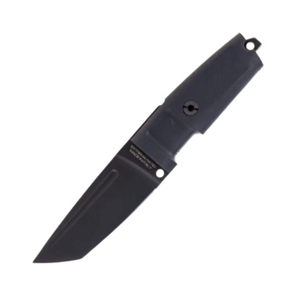 Extrema Ratio Couteau T4000 C Black avec lame fixe de 20,8 cm, manche en Forprène, et étui nylon compatible MOLLE, Made in Italy