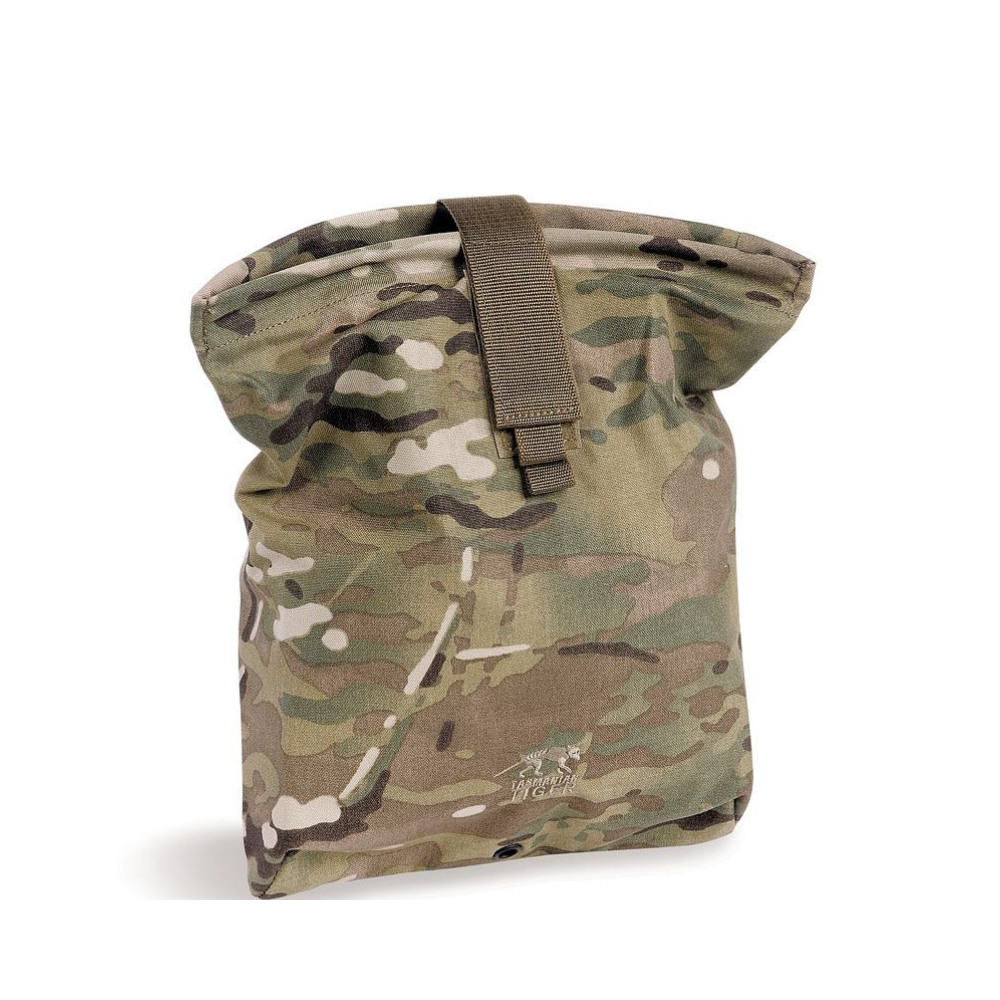 Poche de délestage TT Dump Pouch de Tasmanian Tiger, pour jeter chargeurs vides et autres accessoires, avec accroche MOLLE, fermeture Velcro et faite en Nylon 420
