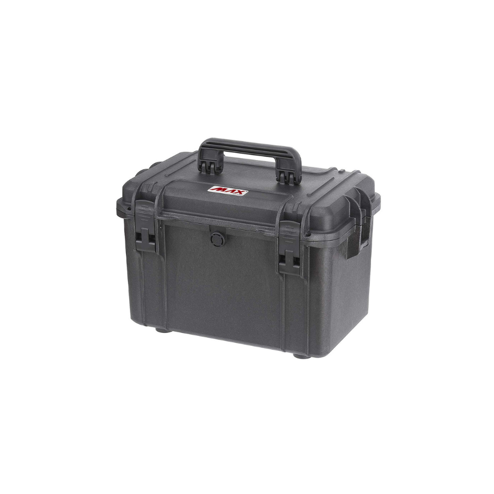 Valise de transport étanche noire MAX400S par Max Cases, résistante aux chocs et dotée de mousses prédécoupées pour une protection optimale de l'équipement.