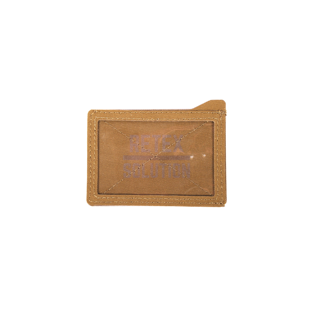 Porte carte velcro noir ou coyote pour carte d'identité militaire chez Retex Solution