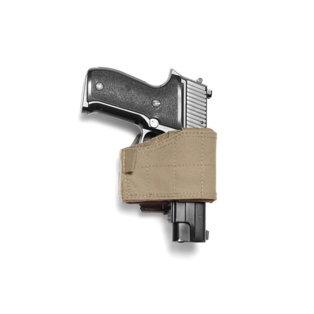 Holster universel droitier Coyote de Warrior Assault avec réglage facile, fixation ferme et résistance exceptionnelle