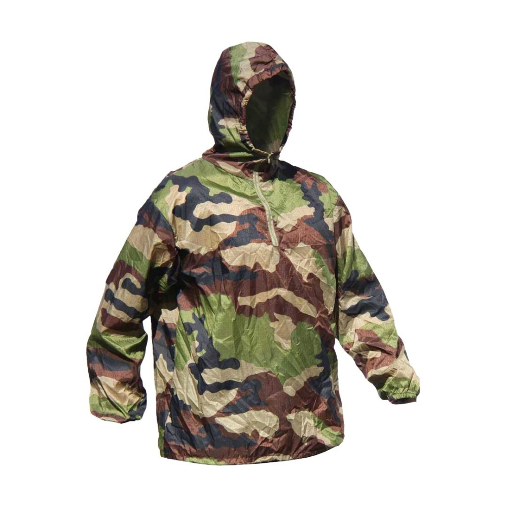 Veste coupe-vent Stowaway légère et compacte en nylon mini rip stop, déperlante et respirante, avec capuche et poignets élastiques, coloris Camouflage Centre-Europe