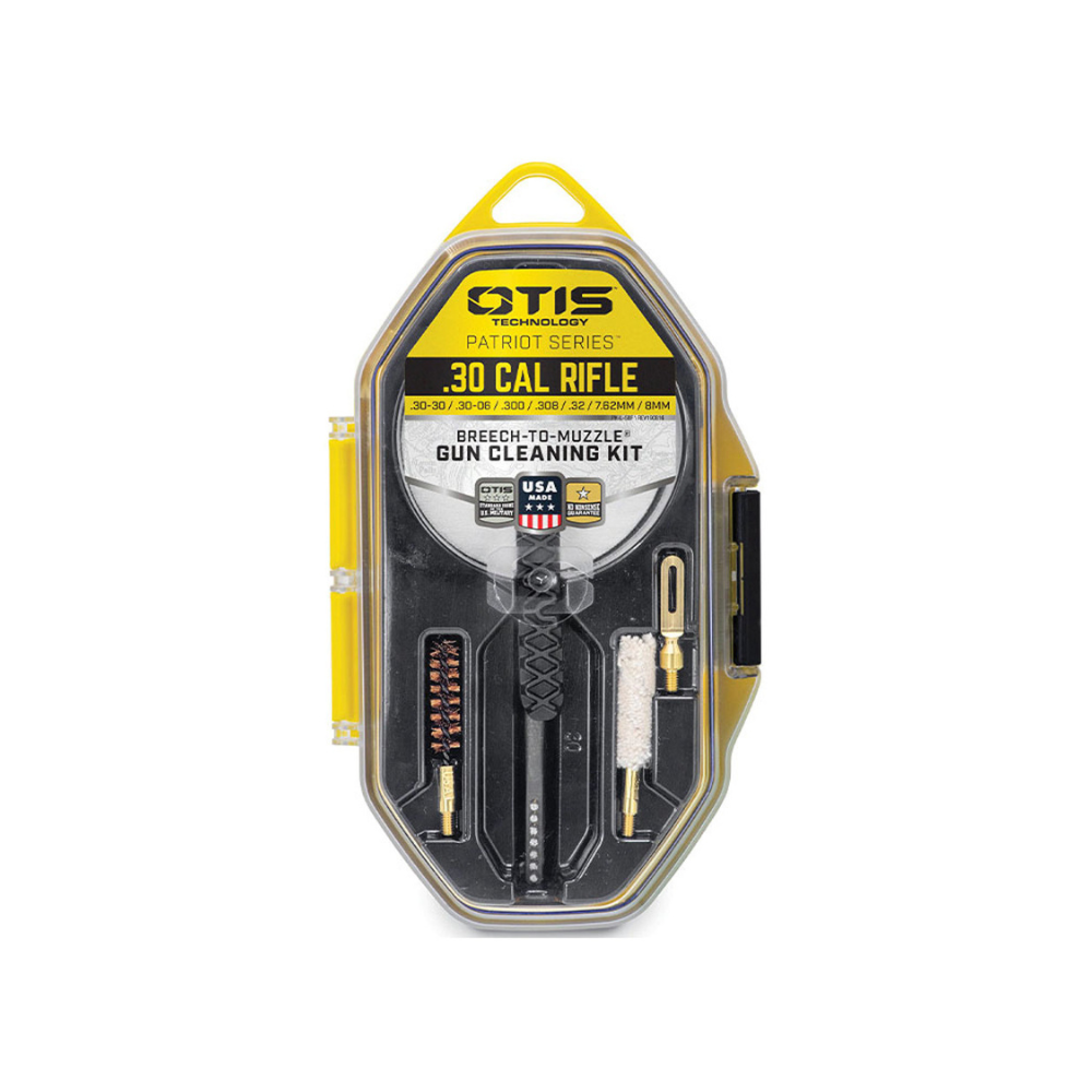 Kit de nettoyage d'armes à feu Otis Technology .30/7.62 mm, fabriqué aux États-Unis, avec brosse de nettoyage, poignée multifonctions, câble