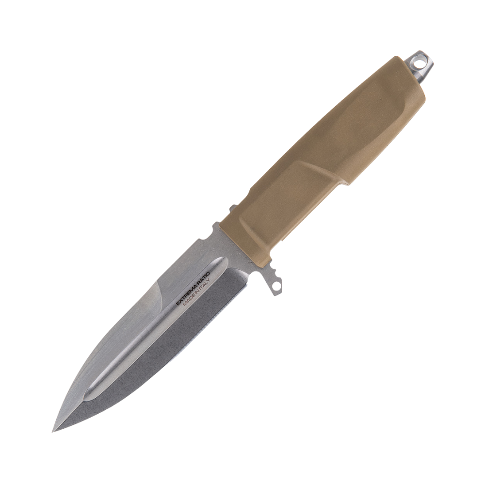 Extrema Ratio Couteau Contact C HCS avec lame fixe de 25,8 cm, construction en acier N690, manche en Forprene, étui en nylon, poids de 273g, fabriqué en
