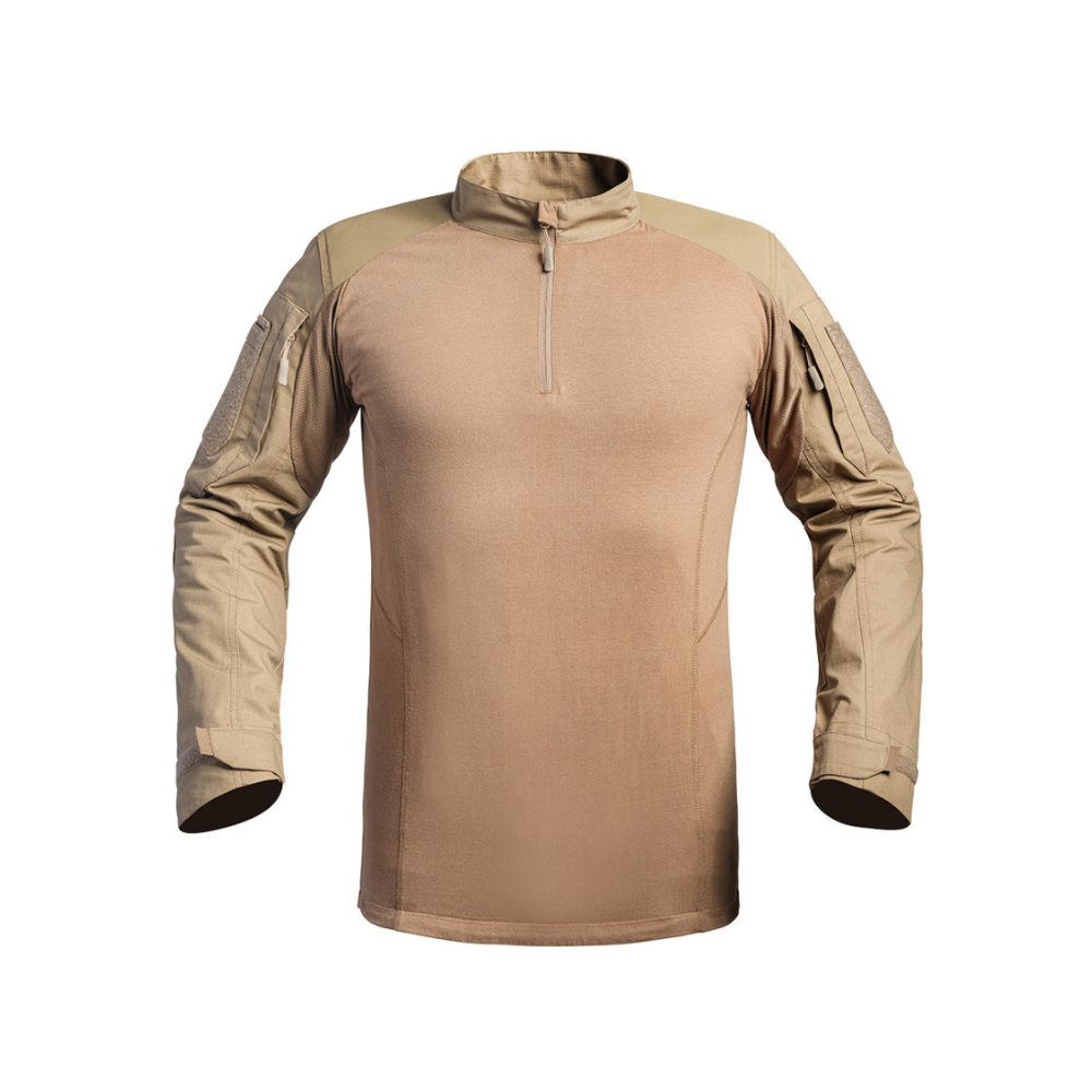 Chemise militaire UBAS Fighter V2 de A10 Equipment, résistante et ergonomique, avec renforts CORDURA et traitement TEFLON et IR-Protect