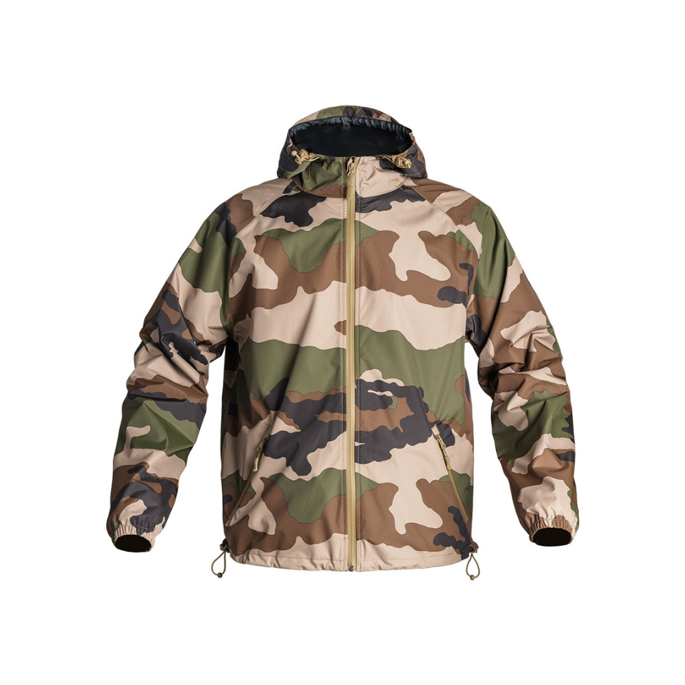 Veste courte imperméable et respirante Lightshell Rain Protect Cam CE de A10 Equipment avec technologie LIGHT-SHELL et tissu Ripstop 2.5