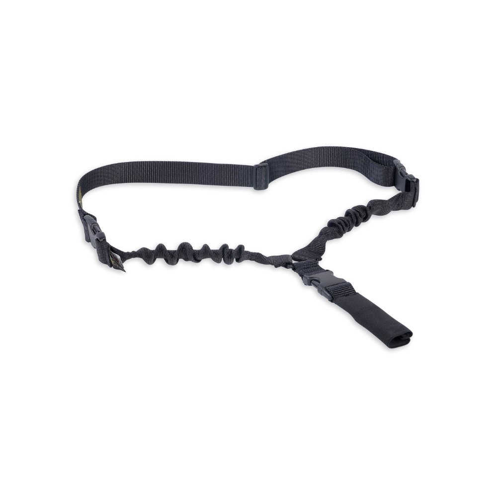 Sangle 1 point HK TT Single Sling Coyote de Tasmanian Tiger avec mousqueton, bandes élastiques et Molle, d'épaisseur 30mm et poids de 150g