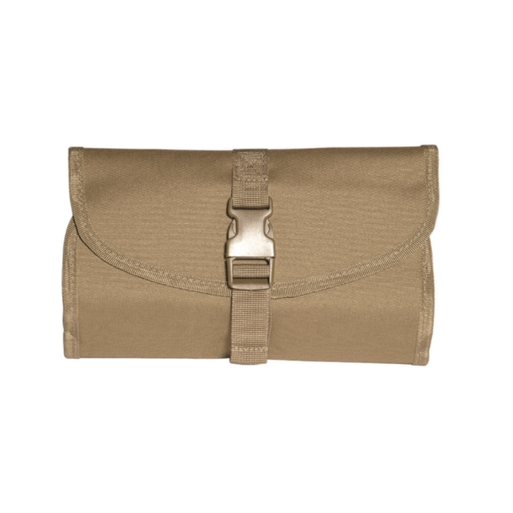 Polyester trousse de toilette anglaise Tan Mil-Tec avec plusieurs compartiments et fermeture éclair