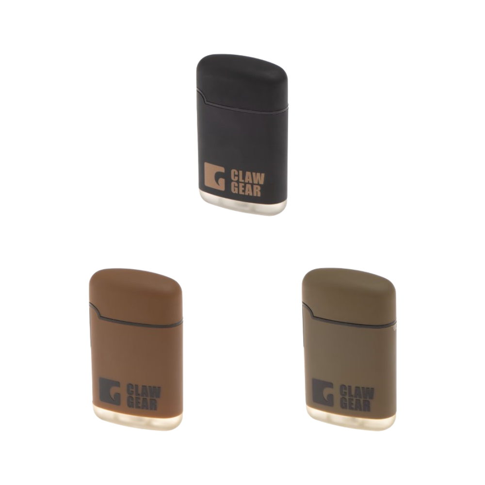 Alt tag : Briquet à gaz Tempête MK II de Clawgear en trois coloris