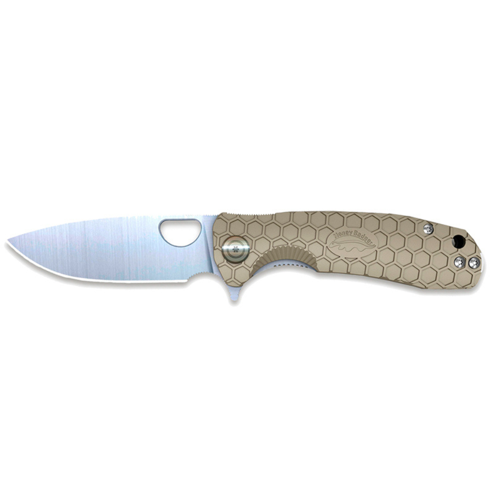 Petit couteau pliant Flipper de Honey Badger avec manche en FRN et lame en acier 8Cr13MoV