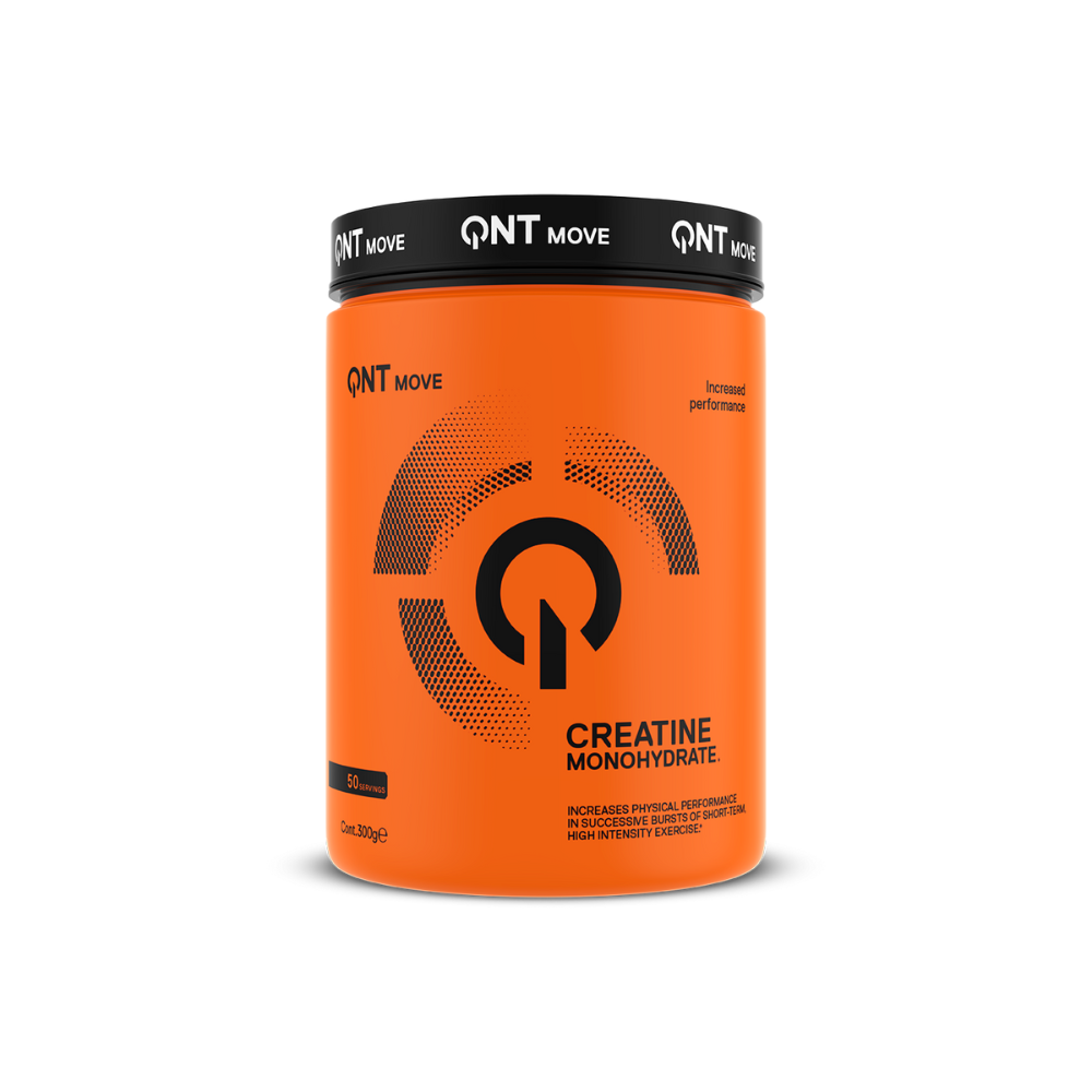 Pot de créatine monohydrate QNT 300g pour améliorer la performance sportive et la récupération musculaire
