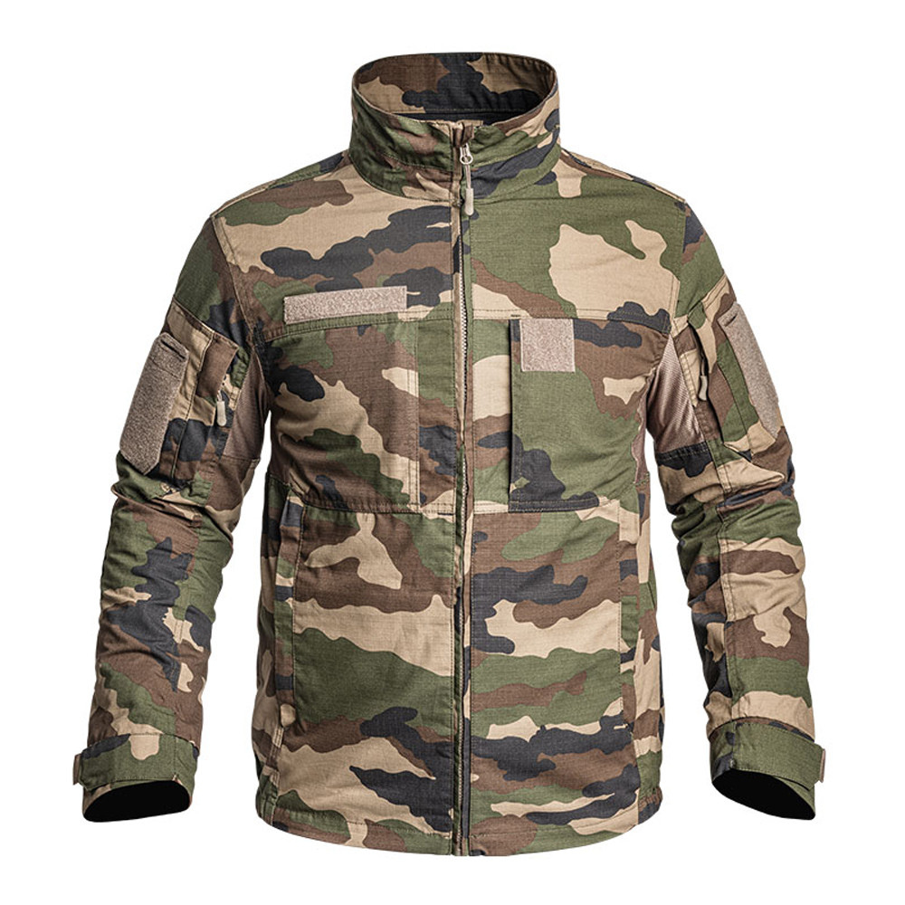 Veste de combat courte FIGHTER Cam CE d'A10 EQUIPMENT, résistante et ergonomique, avec de nombreuses poches et traitements TEFLON et IR-PROTECT