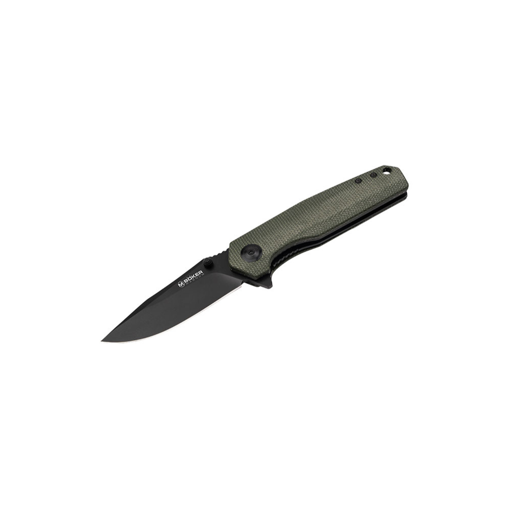 COUTEAU PLIANT MICARTA VERT LAME NOIR | BOKER MAGNUM