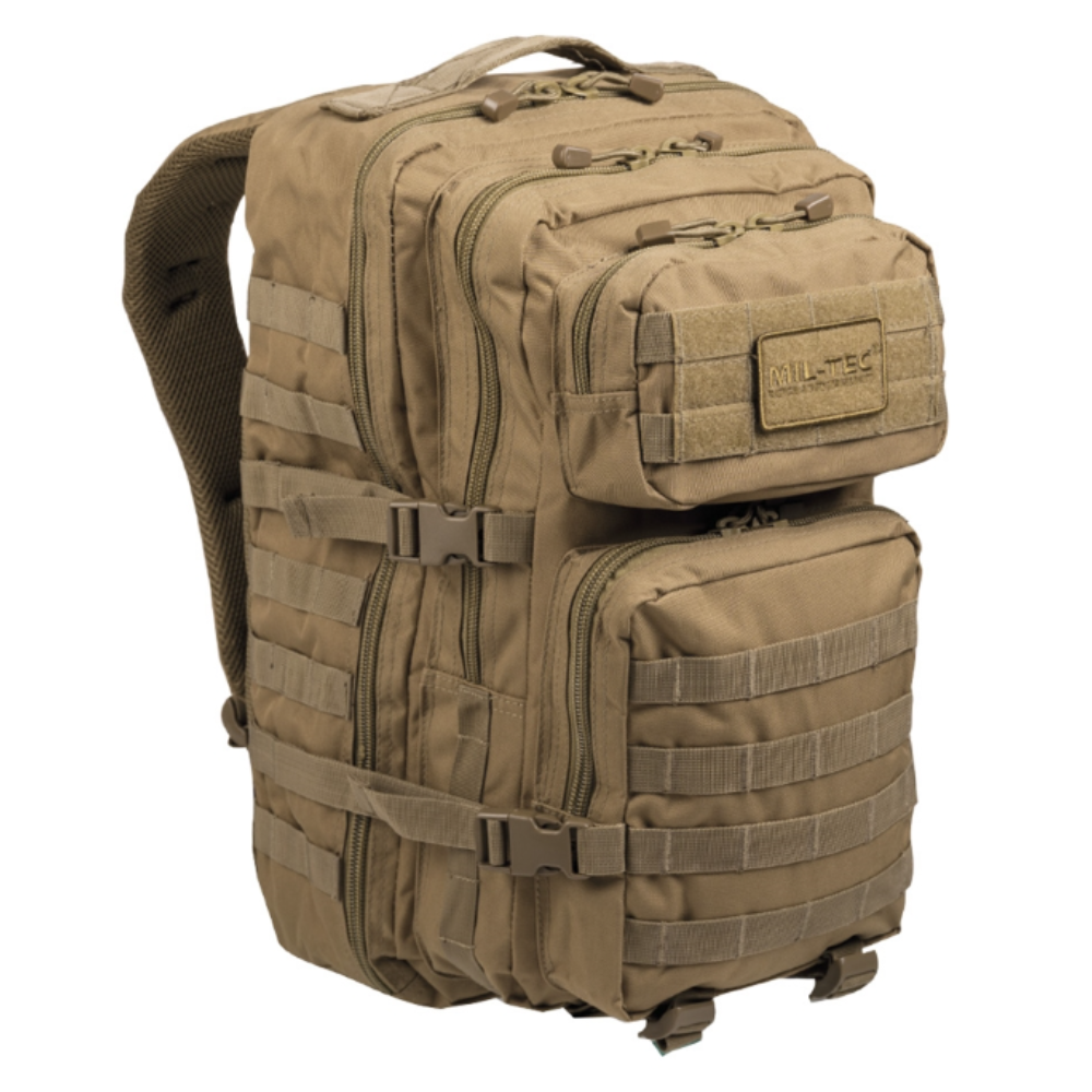 Sac à dos militaire US Assault Large 36L de Mil-Tec en polyester avec renforcement de dos et compartiments multiples