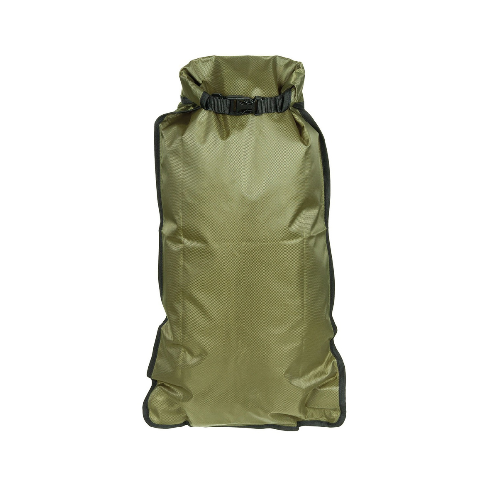 Sac étanche 10L vert olive MFH, avec fermeture par enroulement et clic, en polyester 100%