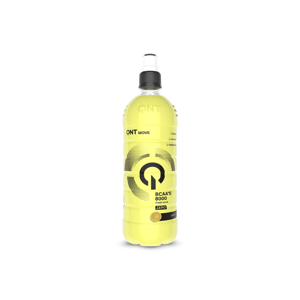 Boisson QNT BCAA's 8000 Lemon 700ml pour la récupération musculaire et la croissance optimale des muscles.