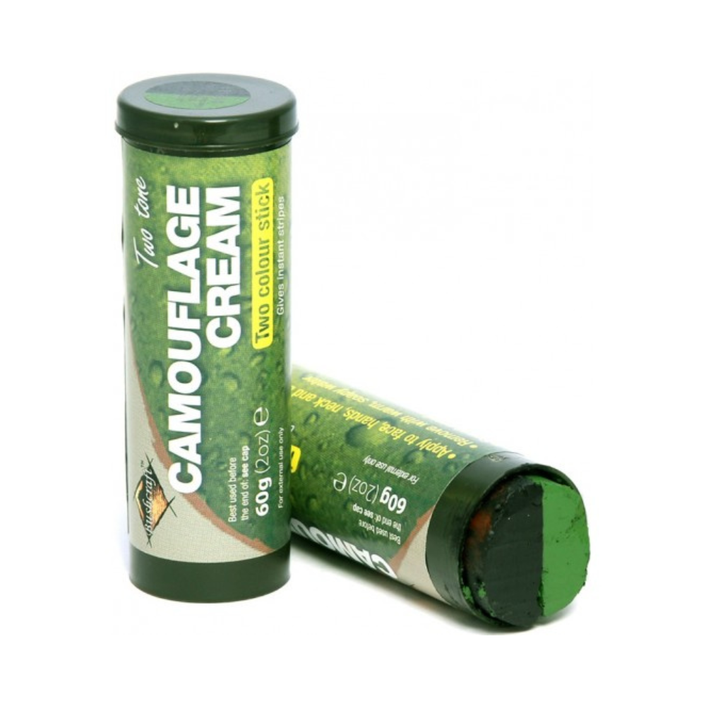 Tube de camouflage BCB 60g en noir et vert pour protection solaire et répulsion d'insectes