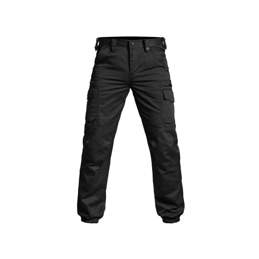 Pantalon noir V2 SÉCU-ONE bas élastiqué de A10 Equipment, résistant et ergonomique pour la sécurité privée