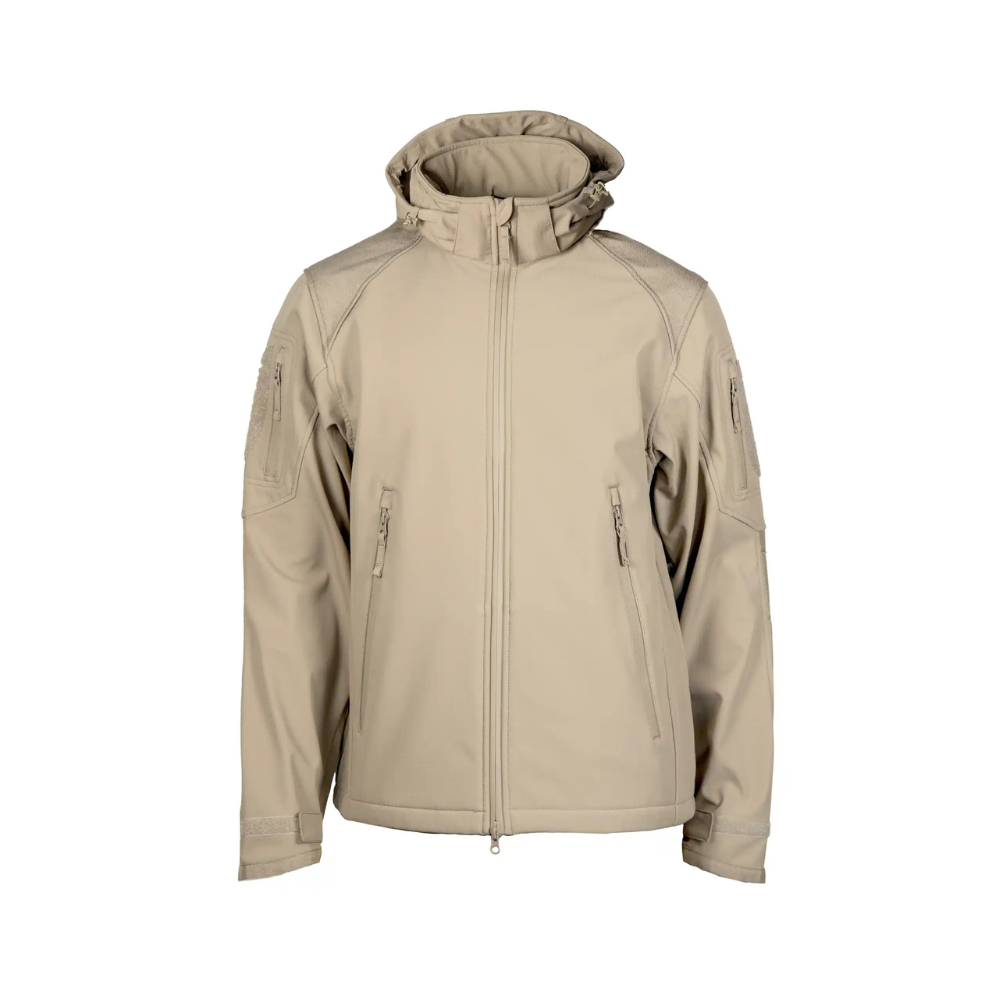 Veste technique Softshell Ripstop Coyote de la marque GK DUTYCALL offrant performance et résistance pour les professionnels exigeants