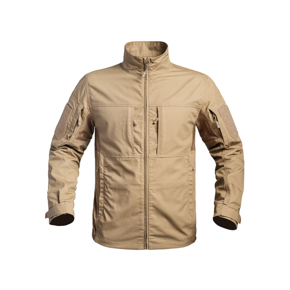 Veste courte Fighter d'A10 Équipement, résistante et fonctionnelle pour les militaires, avec aérations et multiples poches.