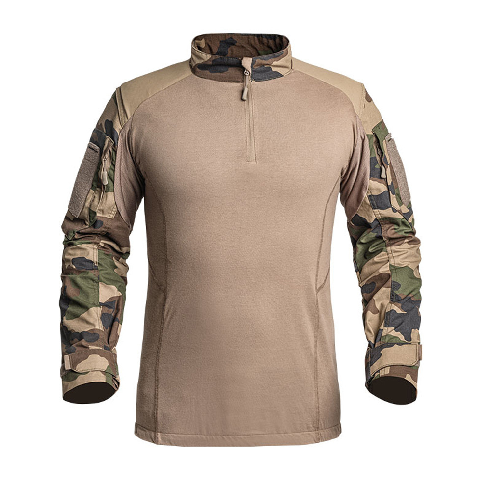 Chemise militaire UBAS Fighter V2 en camouflage, résistante et fonctionnelle, par A10 Equipment