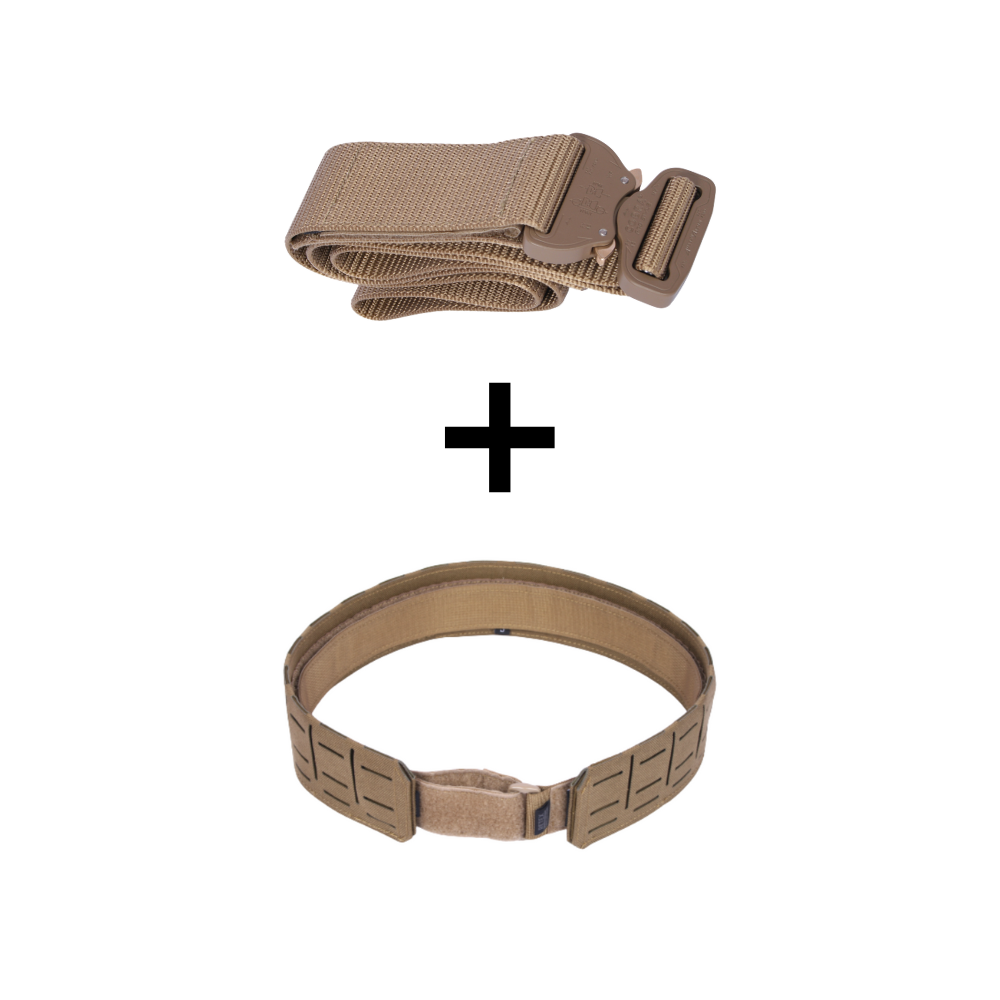 Ceinture tactique ultralégère ISTC TAN avec système PALS/Molle et manchon en Cordura 500D de Retex Solution