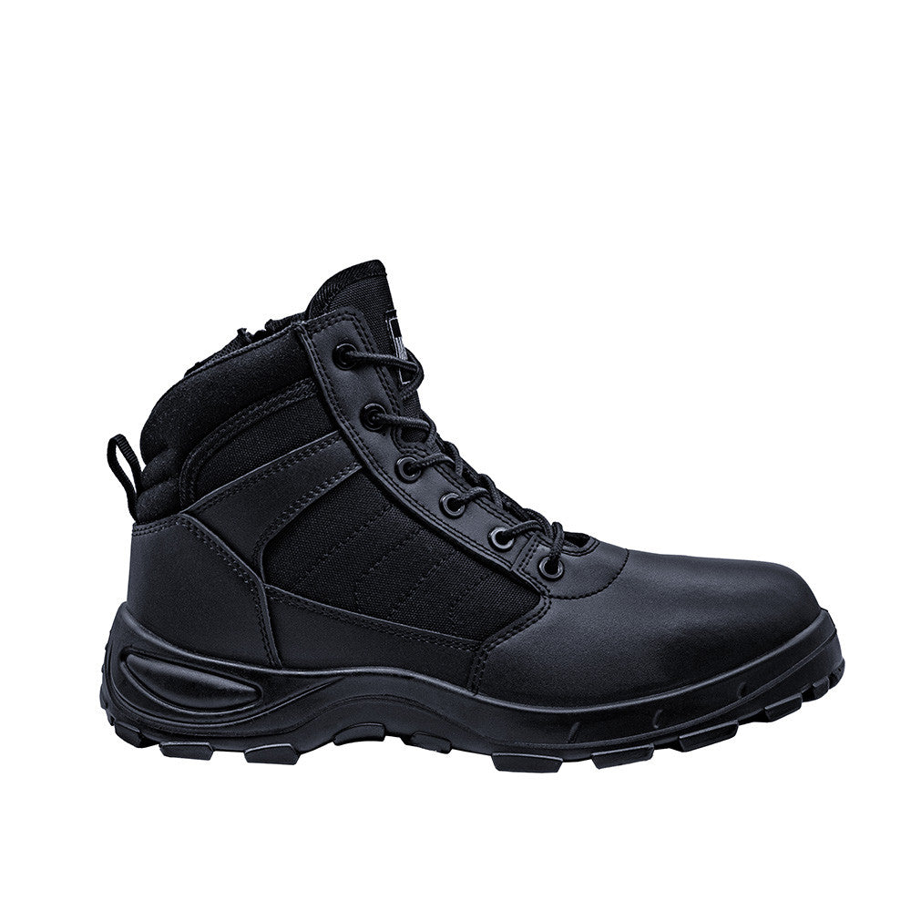 Chaussures Rangers Centurion Plus 6.0 SZ de Magnum en noir pour les Forces de l'Ordre et la Sécurité Privée, avec tige en cuir respirant et nylon anti-abrasion, fer