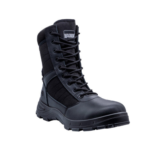Chaussures Rangers Centurion Plus 8.0 Magnum noires pour Forces de l'Ordre et Sécurité Privée, en cuir respirant et nylon anti-abrasion, avec semelle intérieure amov
