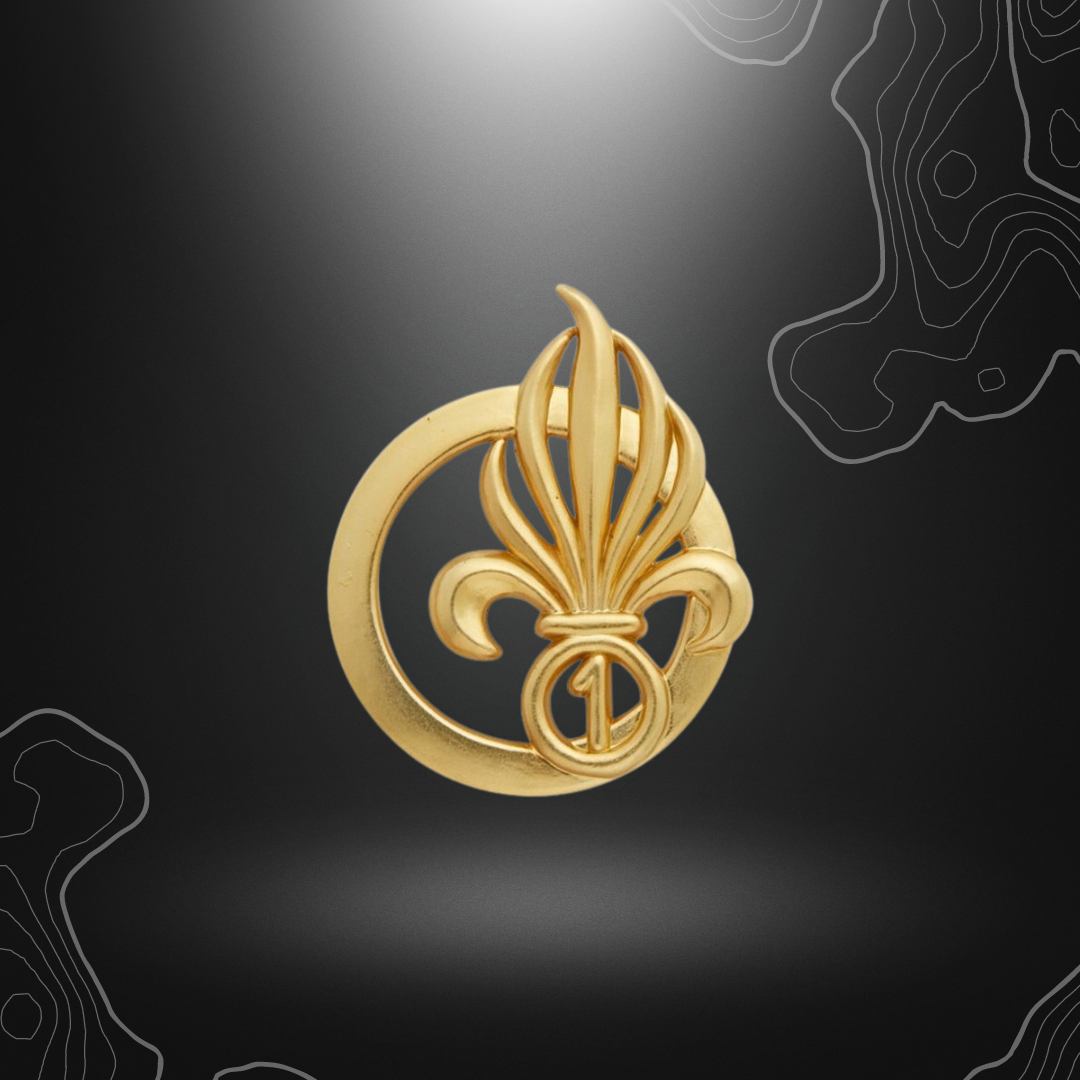 Insigne de béret doré du 1er Régiment Étranger d'Infanterie de la Légion étrangère