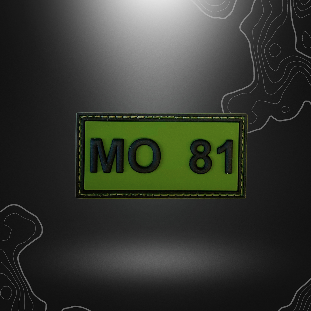 Patch militaire Spécialiste MO 81 sur fond vert