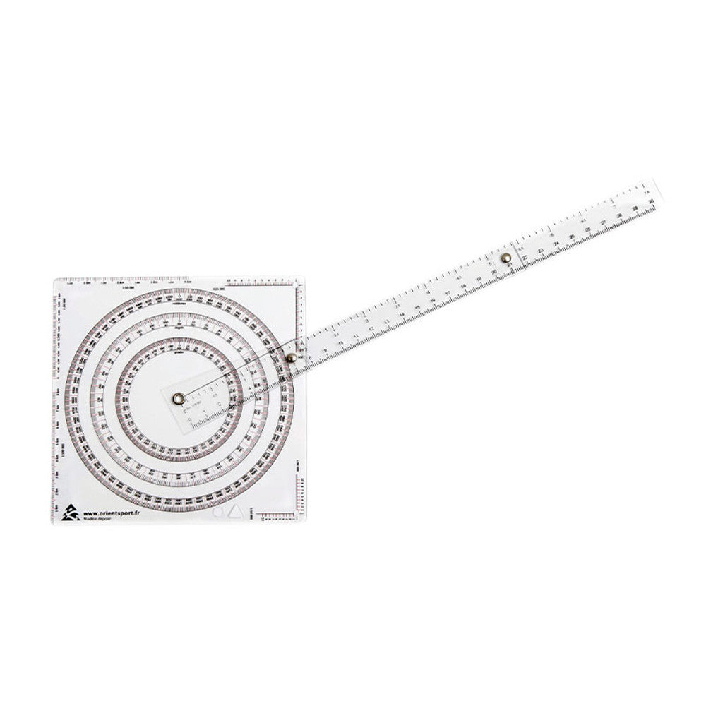 Rapporteur topographique transparent avec échelles GPS et de distances, graduations et bras amovible de la marque ORIENTSPORT