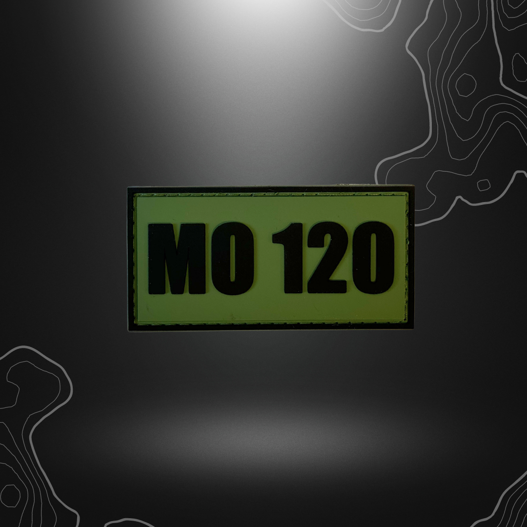 Patch de spécialiste militaire MO 120 sur fond vert