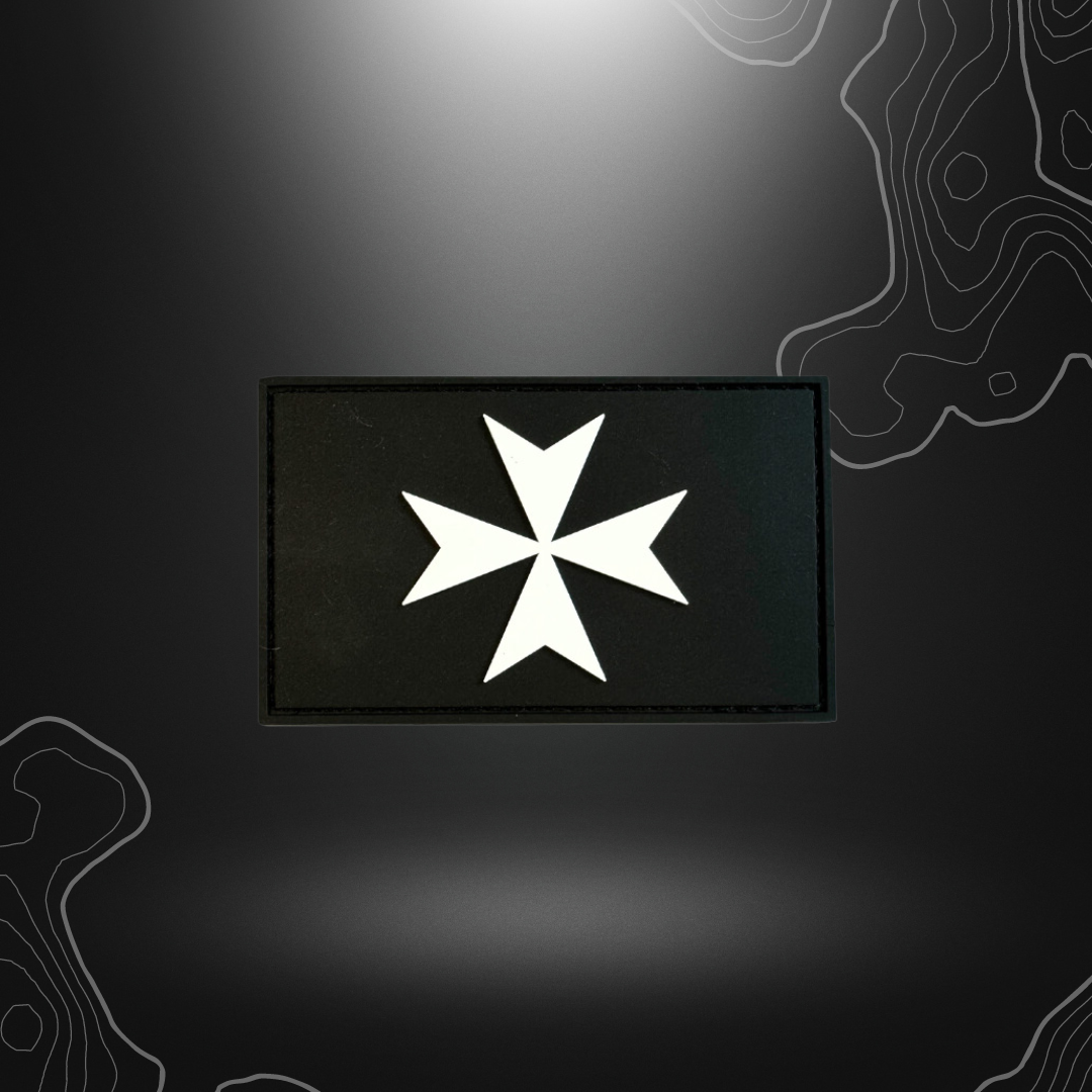 Patch en PVC représentant une Croix de Malte